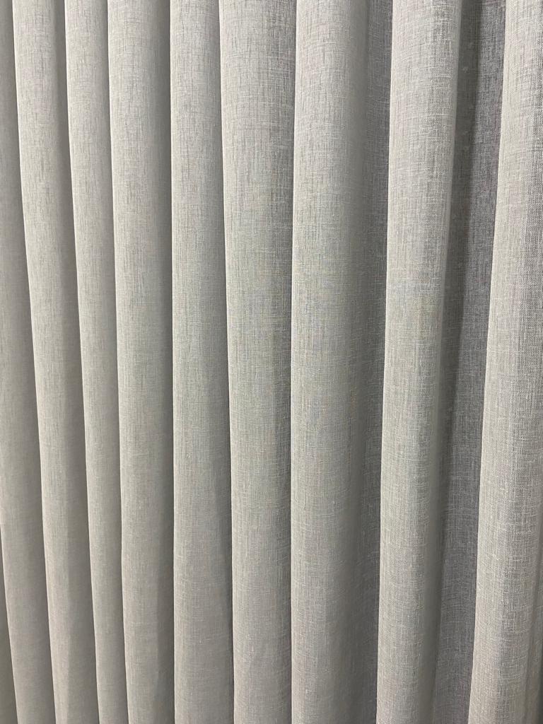 VP504 1. Kalite Foldet Keten Tül Perde 1/2,5 Pile Gri
