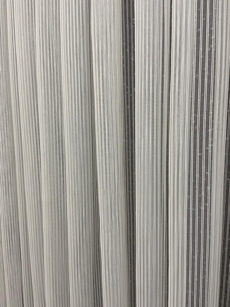 VP400 Simli Çelik Tül Perde Gümüş 1/2,5 Pile Ekru