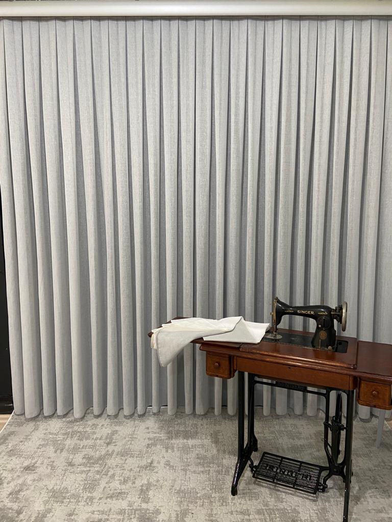 VP504 1. Kalite Foldet Keten Tül Perde 1/2,5 Pile Gri