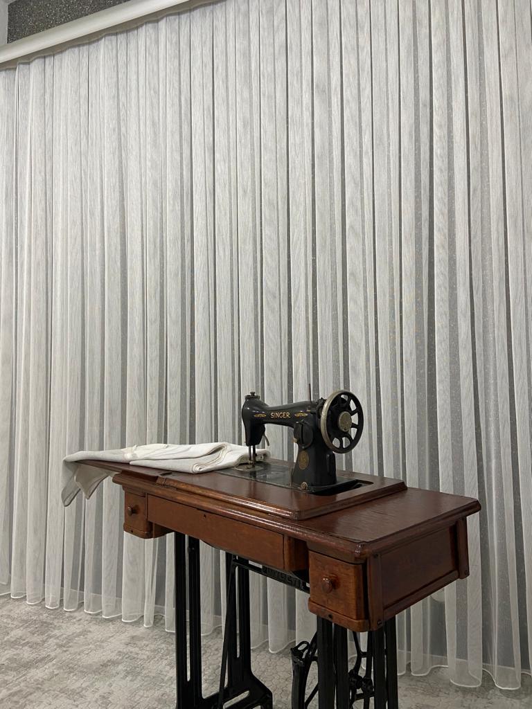  VP401 Çelik Tül Perde 1/2,5 Pile Ekru