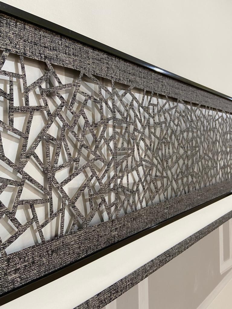 LZR320 Çift renkli lazer kesim  BEYAZ / KOYU KAHVE  stor perde