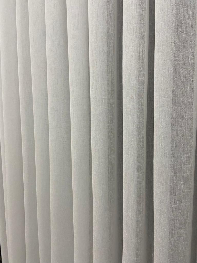 VP500 Naturel Keten Tül Perde 1/2,5 Pile Ekru
