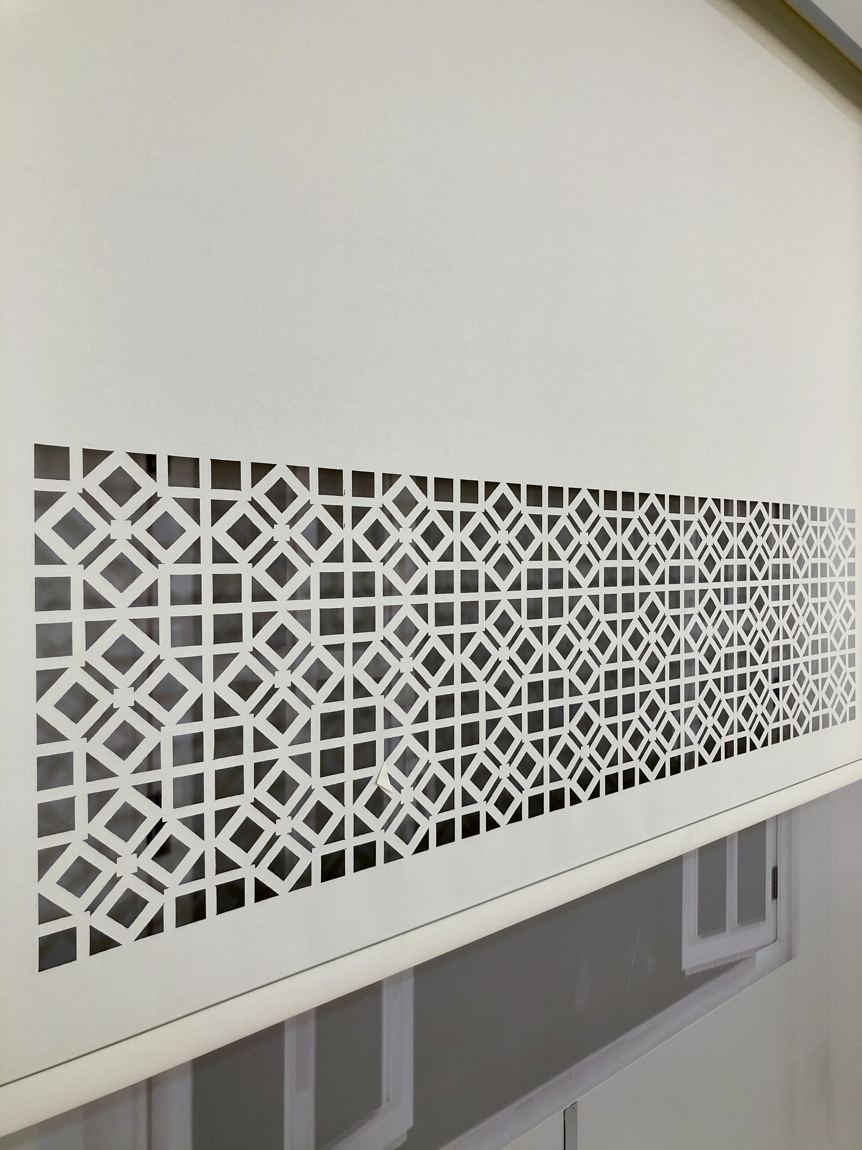 LZR308 Lazer Kesim Stor Perde Krem