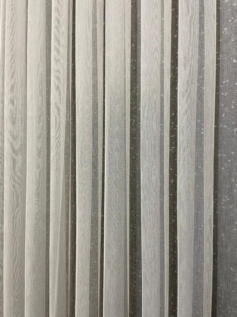 VP505 1. Kalite Kehribar Floş Tül Perde 1/2,5 Pile Vizon