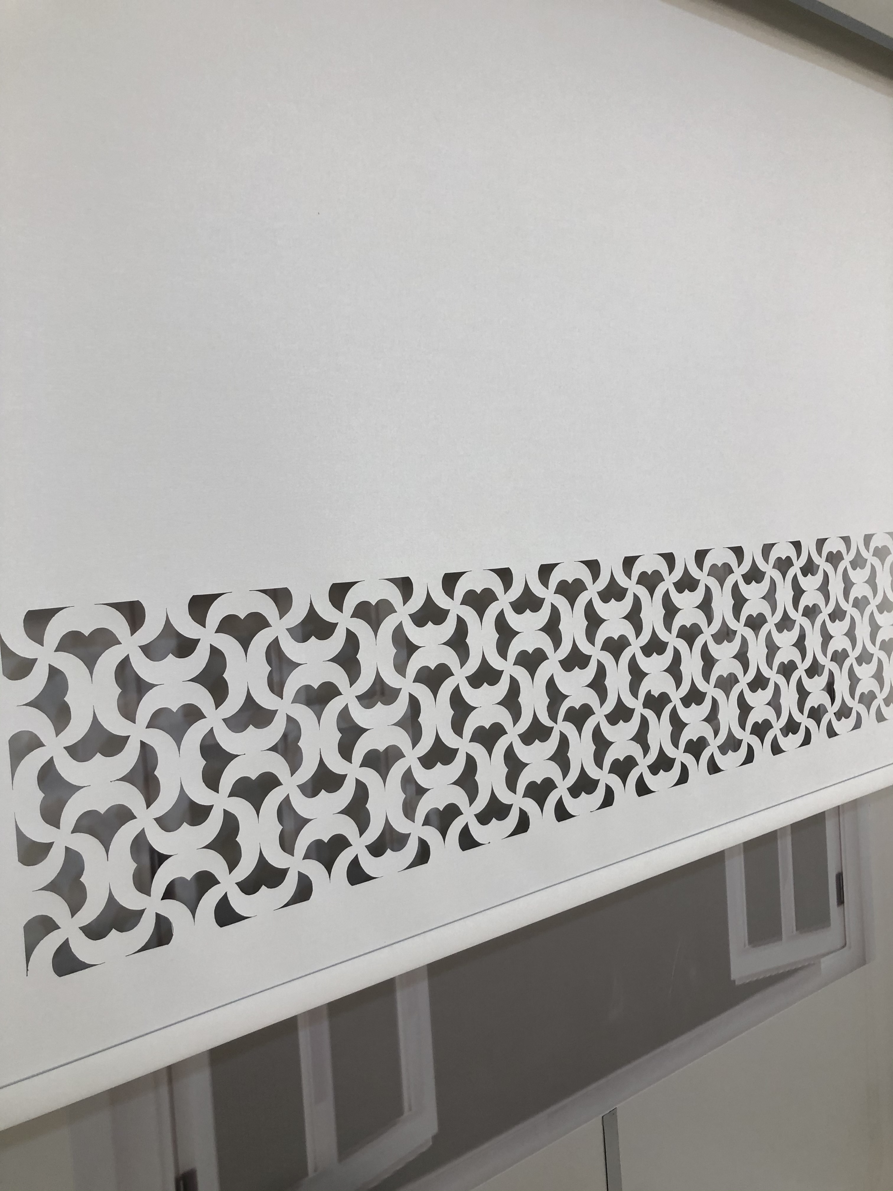 LZR2014 Lazer Kesim Stor Perde Beyaz