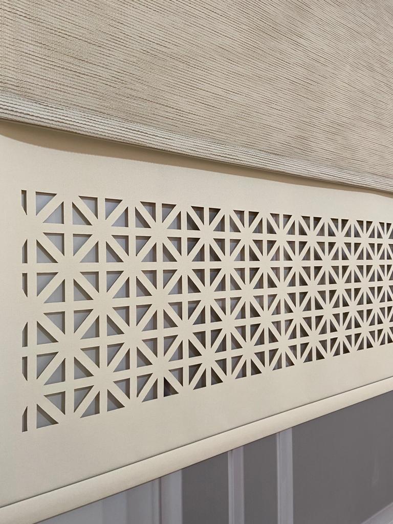 LZR1045 Çift Mekanizmalı Lazer Kesim Tül Ve Stor Perde Sütlü Kahverengi