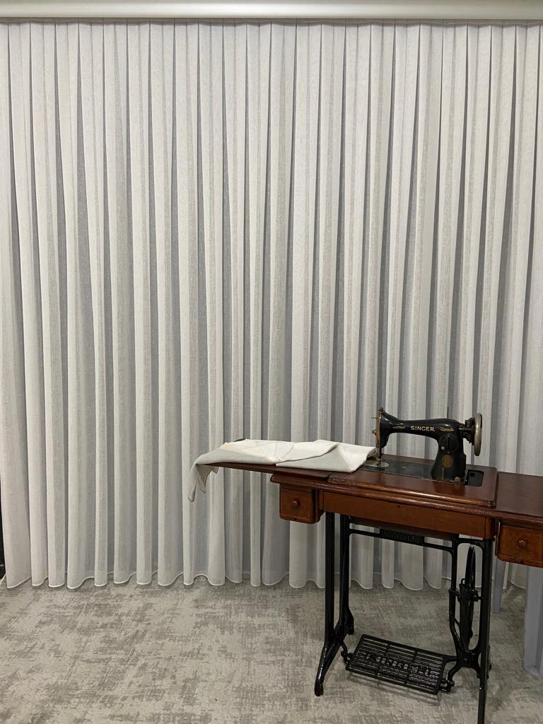 VP504 1. Kalite Foldet Keten Tül Perde 1/2,5 Pile Beyaz