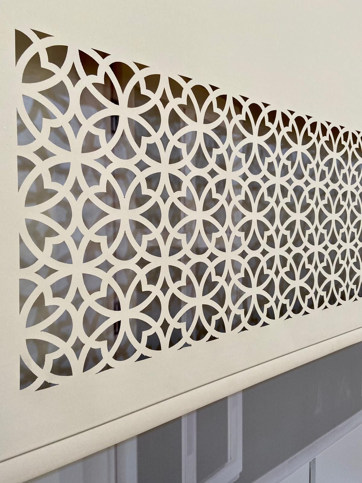 LZR305 Lazer Kesim Stor Perde Krem