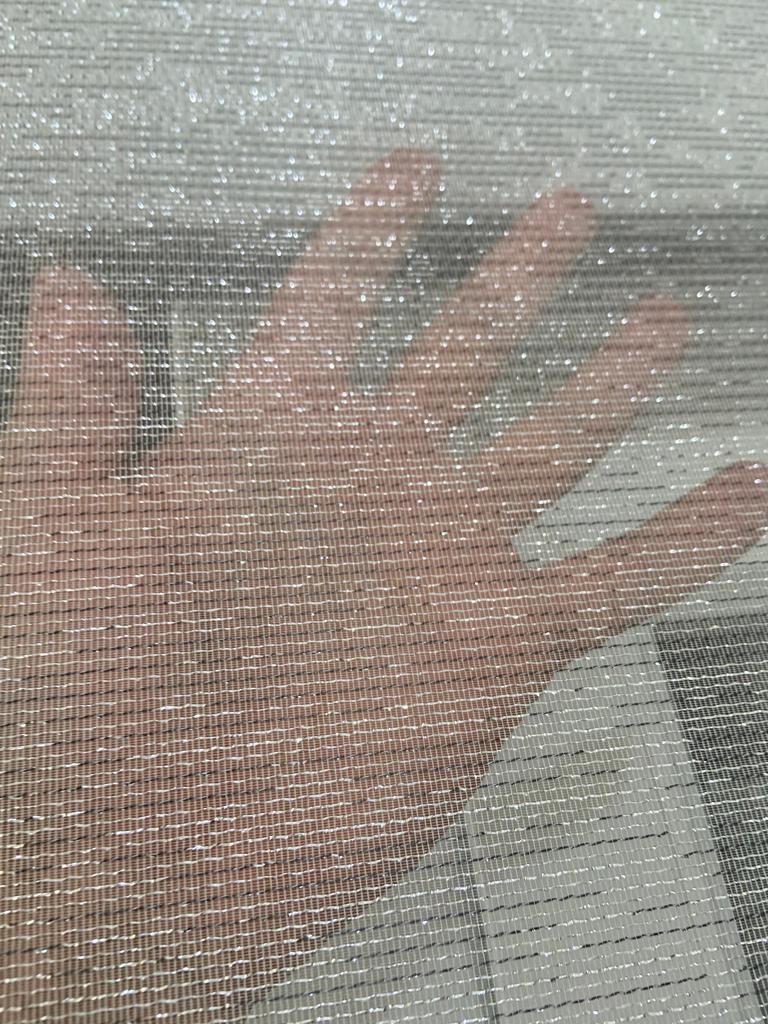 Volper Vp3000 Çiftli Sistem Tül Ve Stor Perde Gri Gümüş Simli.