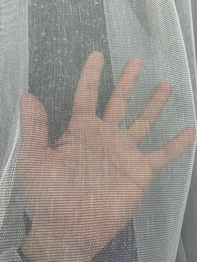 VP505 1. Kalite Kehribar Floş Tül Perde 1/2,5 Pile Gri