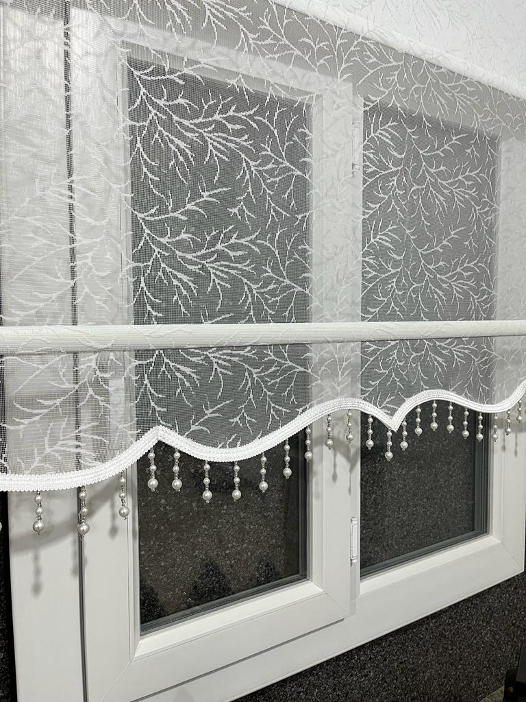 VP2013  DAL DESEN  BONCUKLU ÇİFTLİ SİSİTEM TÜL VE  STOR PERDE