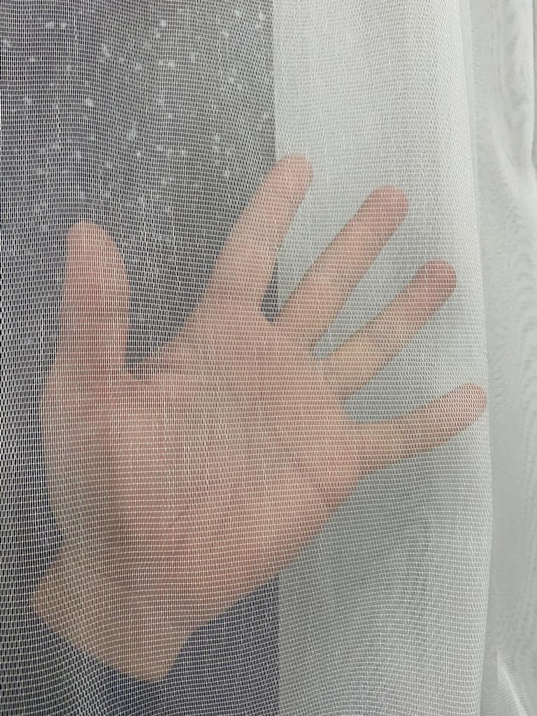 VP505 1. Kalite Kehribar Floş Tül Perde 1/2,5 Pile Krem