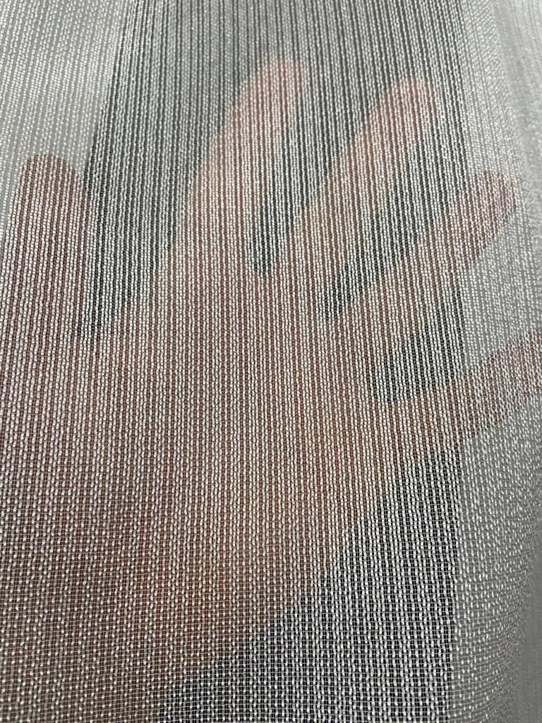 VP502 1. Kalite Buzlu Zemin Tül Perde 1/2,5 Pile Ekru