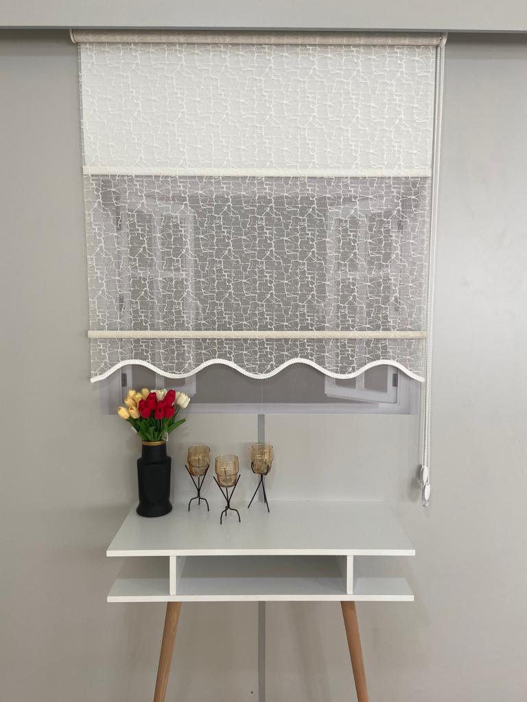 VP1870 Çift Mekanizmalı Tül ve Stor Perde Ekru