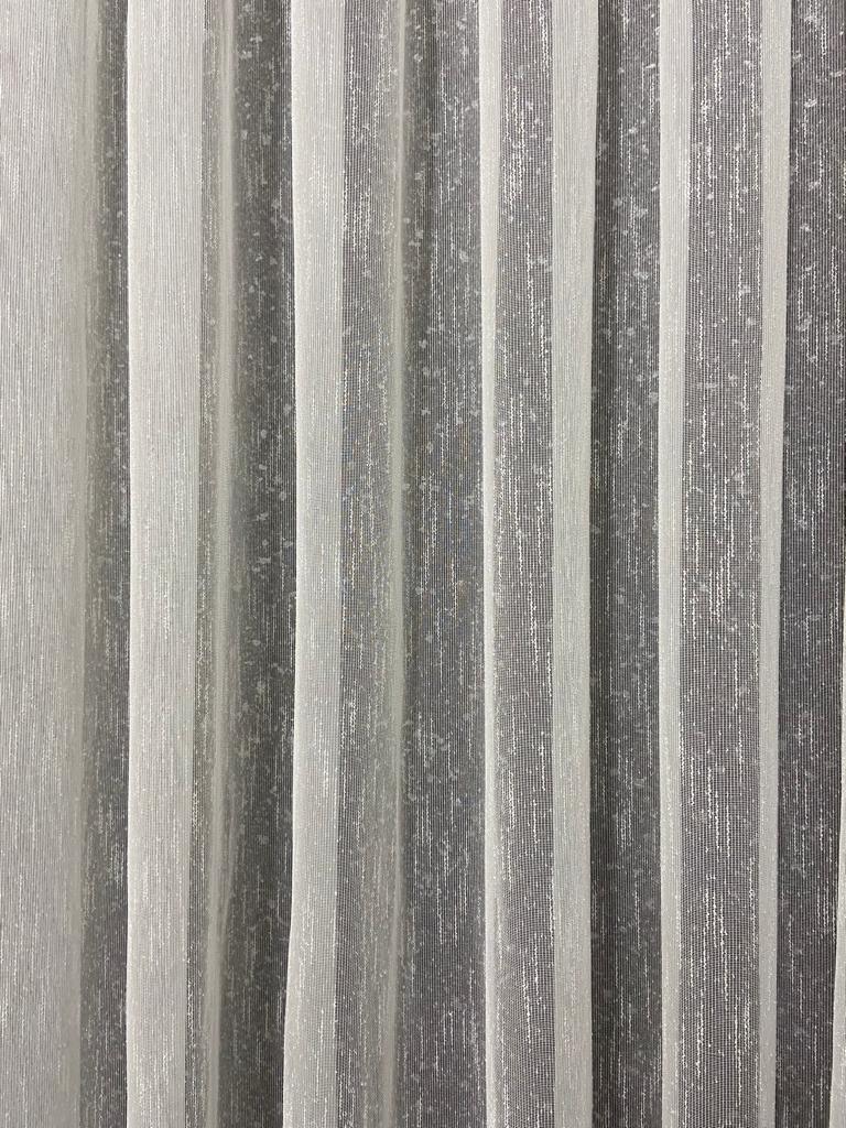 VP507 1. Kalite Karlı Zemin Şantuk Tül Perde 1/2,5 Pile Ekru