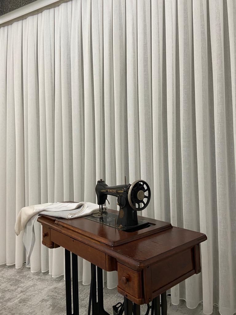 VP504 1. Kalite Foldet Keten Tül Perde 1/2,5 Pile Krem