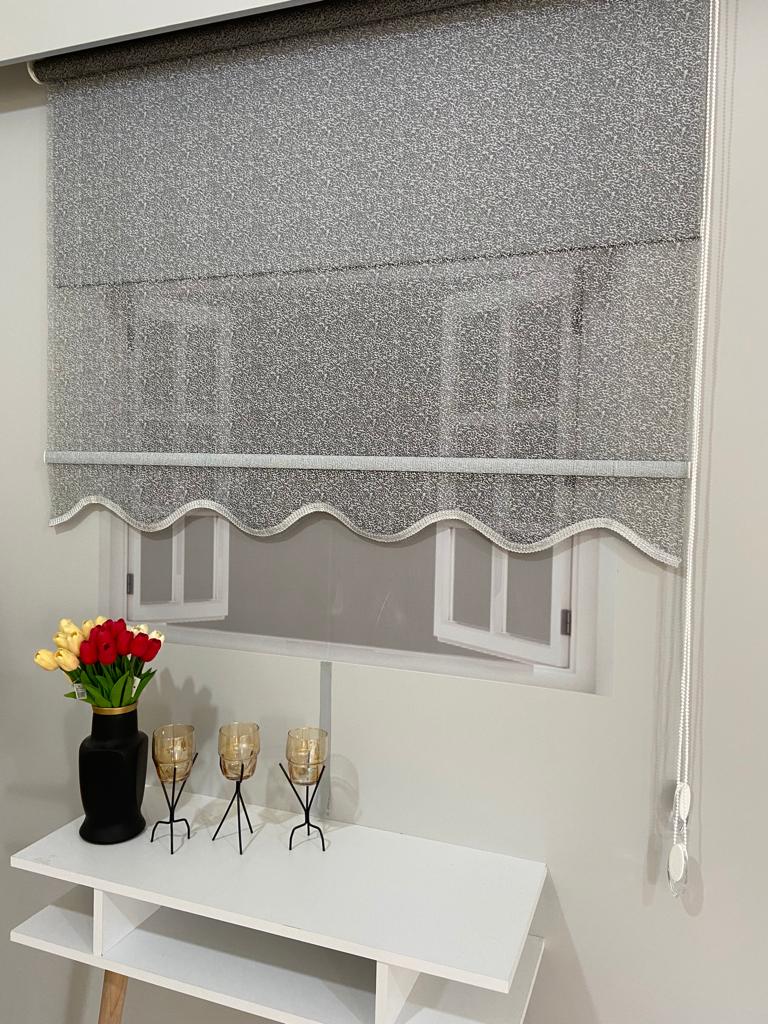 VP1911 Çift Mekanizmalı Tül ve Stor Perde Gri