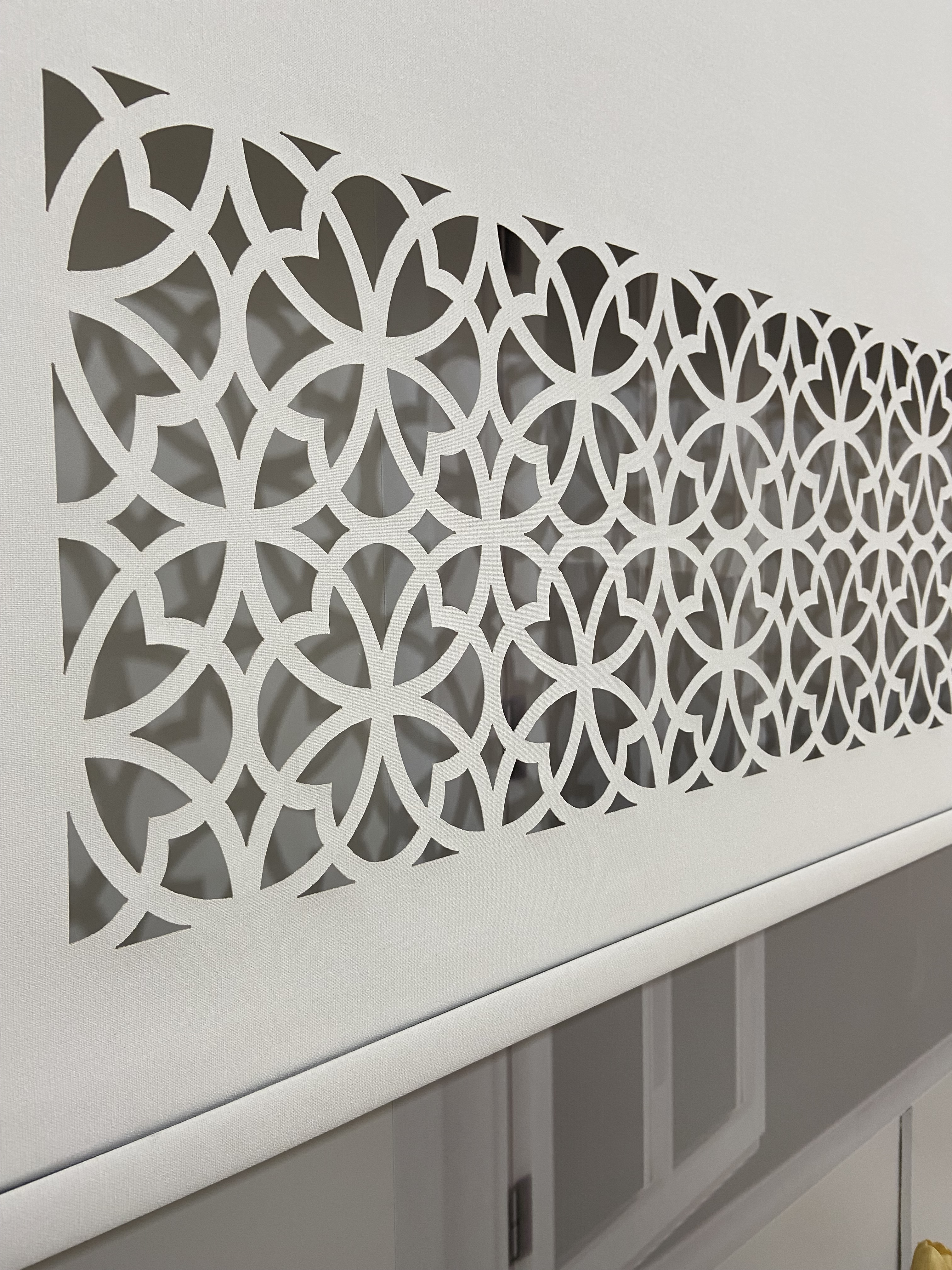 LZR305 Lazer Kesim Stor Perde Beyaz